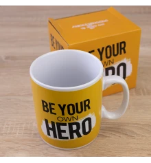 Кружка Гигант Будь своим собственным героем - Be your own hero купить в интернет магазине подарков ПраздникШоп
