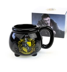 Кружка Гарри Поттер Котелок с гербом Пуфендуй купить в интернет магазине подарков ПраздникШоп