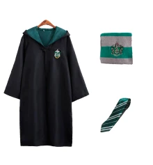 Костюм Гарри Поттер ученика Хогвартс Слизерин L (плащ, шарф, галстук) купить в интернет магазине подарков ПраздникШоп