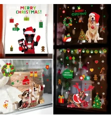 Интерьерная наклейка NG Merry Christmas Dogs JD2311 (9 листов А4) купить в интернет магазине подарков ПраздникШоп