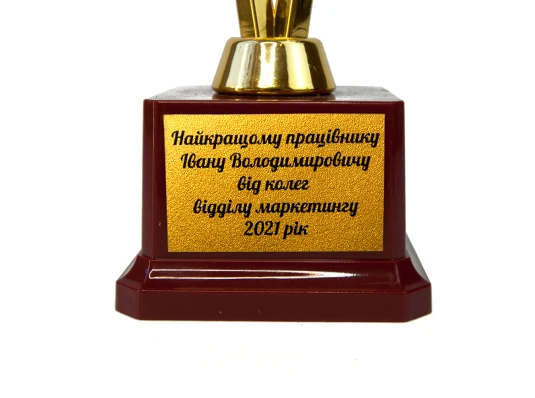 Индивидуальная печать №6 надписи на табличке пьедестала 5,2х3,5см купить в интернет магазине подарков ПраздникШоп