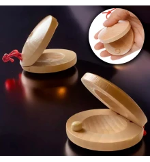 Деревянные Кастаньеты для танцев (уп. 2 шт) купить в интернет магазине подарков ПраздникШоп