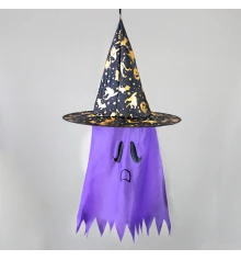 Декор подвесной Привидение в шляпе 70см (фиолетовый) купить в интернет магазине подарков ПраздникШоп
