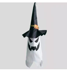 Декор подвесной Привидение в шляпе 50см (черный с белым) купить в интернет магазине подарков ПраздникШоп