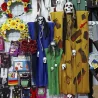 Декор для хэллоуина Призрачный Череп (95см) черный с бордо 10081