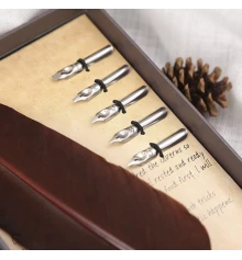 Винтажный подарочный набор для каллиграфии Ручка перьевая (красный) купить в интернет магазине подарков ПраздникШоп