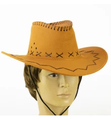 Шляпа Ковбоя замша (светло-коричневая) купить в интернет магазине подарков ПраздникШоп