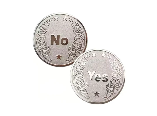 Сувенирная монета принятия решений YES/NO 3802 (серебряная) купить в интернет магазине подарков ПраздникШоп
