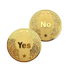 Сувенирная монета принятия решений YES/NO 3801 (золотая) купить в интернет магазине подарков ПраздникШоп
