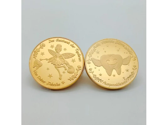 Сувенирная монета Зубная фея Fairy (золотая) купить в интернет магазине подарков ПраздникШоп