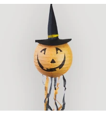 Подвесной декор 20см Тыква в шляпе (оранжевый) купить в интернет магазине подарков ПраздникШоп