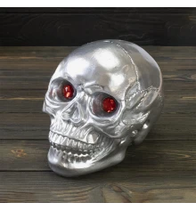 Череп копилка Мистик M 13789 (серебряный) купить в интернет магазине подарков ПраздникШоп
