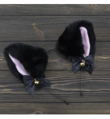 Ушки Кошки аниме (черные) купить в интернет магазине подарков ПраздникШоп