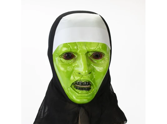 Маска Монахиня зомби (зеленая) купить в интернет магазине подарков ПраздникШоп