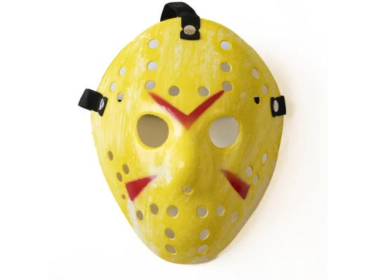 Маска Джейсона пластик (желтая) купить в интернет магазине подарков ПраздникШоп