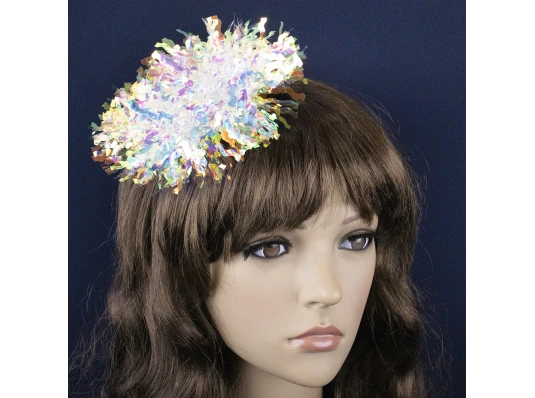 Карнавальная шляпка на заколках Блеск мерцающий 13906 купить в интернет магазине подарков ПраздникШоп