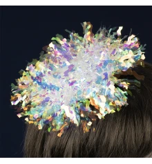 Карнавальная шляпка на заколках Блеск мерцающий 13906 купить в интернет магазине подарков ПраздникШоп