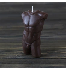 Декоративная восковая свеча торс Мужчины 13850 (шоколад) купить в интернет магазине подарков ПраздникШоп
