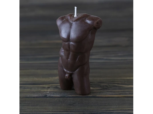 Декоративная восковая свеча торс Мужчины 13850 (шоколад) купить в интернет магазине подарков ПраздникШоп