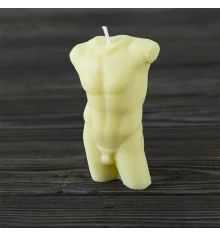 Декоративная восковая свеча торс Мужчины 13849 (шампань) купить в интернет магазине подарков ПраздникШоп