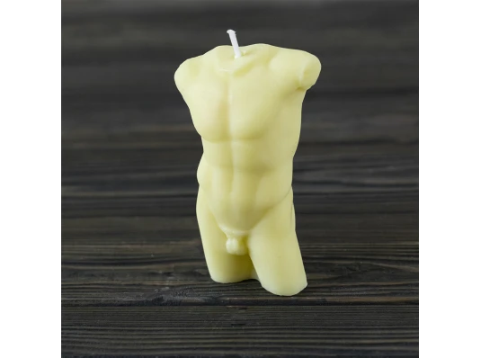 Декоративная восковая свеча торс Мужчины 13849 (шампань) купить в интернет магазине подарков ПраздникШоп