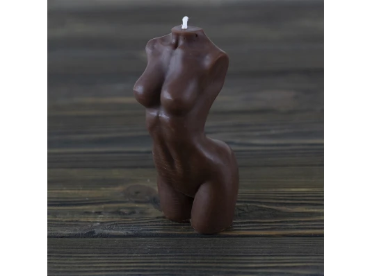 Декоративная восковая свеча силуэт Женщины 13848 (шоколад) купить в интернет магазине подарков ПраздникШоп
