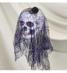 Декор подвесной череп Черная вдова 13806 (черный с фиолетовым) купить в интернет магазине подарков ПраздникШоп