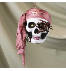 Декор подвесной череп Пират Крюк 13798 (пепел розы) купить в интернет магазине подарков ПраздникШоп
