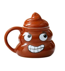 Кружка керамическая фигурная Какашка Emoji №4 купить в интернет магазине подарков ПраздникШоп