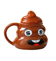 Кружка керамическая фигурная Какашка Emoji №2 купить в интернет магазине подарков ПраздникШоп