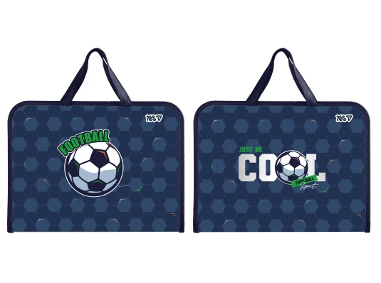 Папка-портфель Yes Football FC на молнии с тканевыми ручками купить в интернет магазине подарков ПраздникШоп