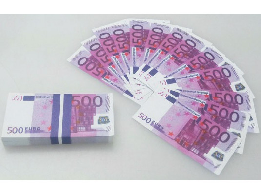 Пачка 500 евро мини "Конфетти" купить в интернет магазине подарков ПраздникШоп