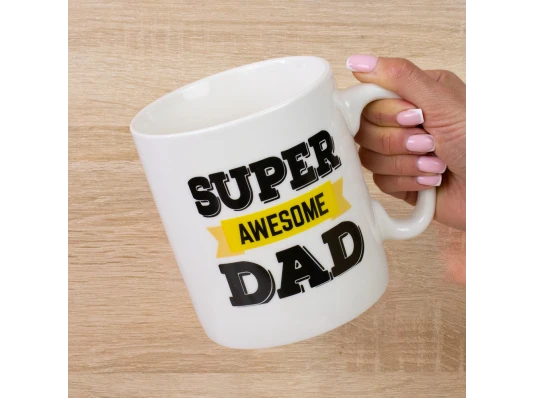 Кружка Гигант Супер потрясающий папа - Super dad купить в интернет магазине подарков ПраздникШоп