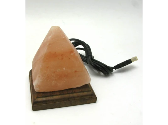 Соляная лампа USB «Пирамида» (S-03) (10×9×9 см) (24 шт. ящ.) (Гималайская соль) купить в интернет магазине подарков ПраздникШоп