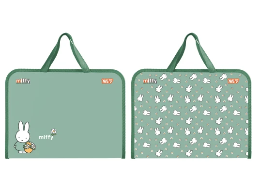 Папка-портфель Yes Miffy FC на молнии с тканевыми ручками купить в интернет магазине подарков ПраздникШоп