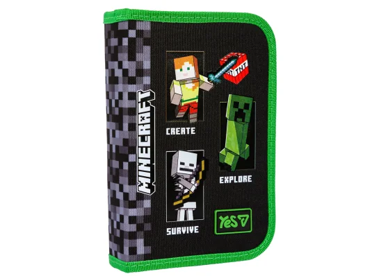 Пенал твердый Yes одинарный с клапаном Minecraft Reality HP-03 купить в интернет магазине подарков ПраздникШоп