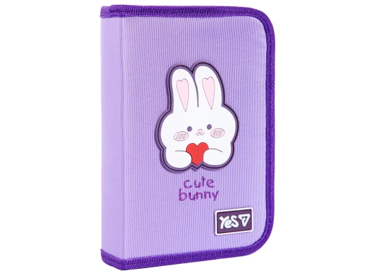 Пенал твердый Yes одинарный с двумя клапанами Cute Bunny HP-04 купить в интернет магазине подарков ПраздникШоп