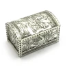 Шкатулка металл с зеркальцем (15×9×9.5 см)