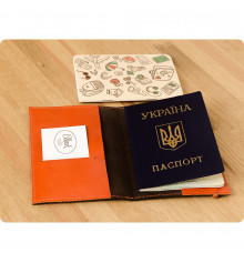 Обложка для паспорта 1.0 Орех-апельсин купить в интернет магазине подарков ПраздникШоп