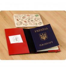 Обложка для паспорта 1.0 Графит-клубника купить в интернет магазине подарков ПраздникШоп