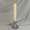 Свеча LED в подсвечнике L24см (серебряный)