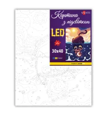Картина по номерам SANTI Котик и звездное озеро 30x40см LED подсветка купить в интернет магазине подарков ПраздникШоп