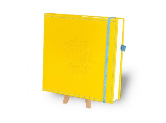 Кук-бук для записи рецептов в обложке "Желтый с голубым" купить в интернет магазине подарков ПраздникШоп