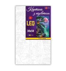 Картина по номерам SANTI Розовая луна 30х50см LED подсветка купить в интернет магазине подарков ПраздникШоп