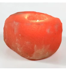 Подсвечник соляной (Natural) (~0.5 кг) (+-10×10×8 cm) (Гималайская соль) купить в интернет магазине подарков ПраздникШоп