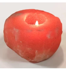 Подсвечник соляной (Natural) (~0.5 кг) (+-10×10×8 cm) (Гималайская соль) купить в интернет магазине подарков ПраздникШоп