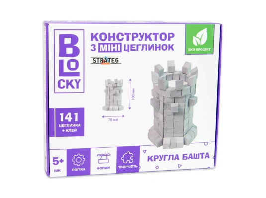 Строительный набор для творчества из мини-кирпичиков BLOCKY Круглая башня (31024) купить в интернет магазине подарков ПраздникШоп