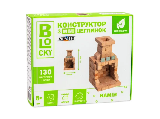 Строительный набор для творчества из мини-кирпичиков BLOCKY Камин (31025) купить в интернет магазине подарков ПраздникШоп