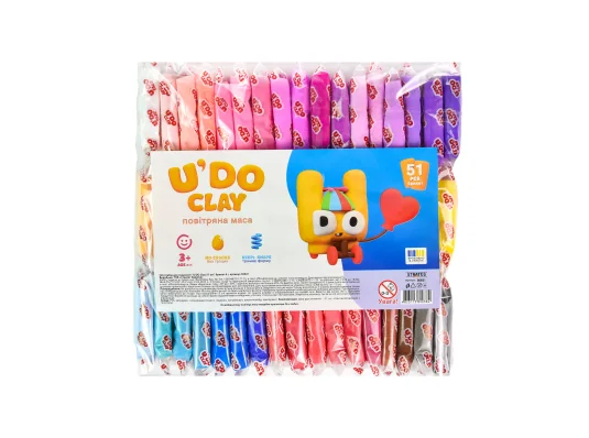 Набор для творчества "U'DO Clay 51 шт." брикет 6 г (30921) купить в интернет магазине подарков ПраздникШоп