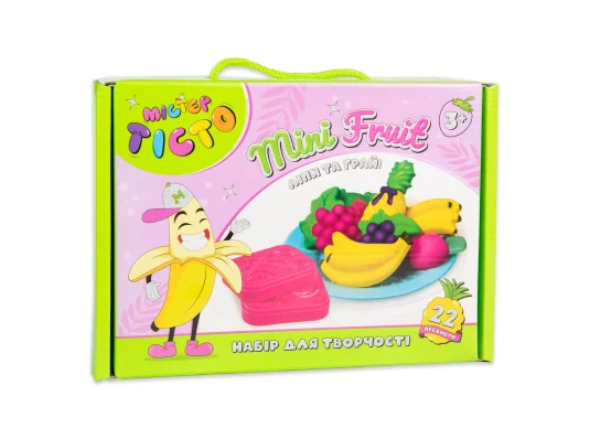 Набор для творчества Мистер тесто Mini Fruit на украинском языке (41009) купить в интернет магазине подарков ПраздникШоп